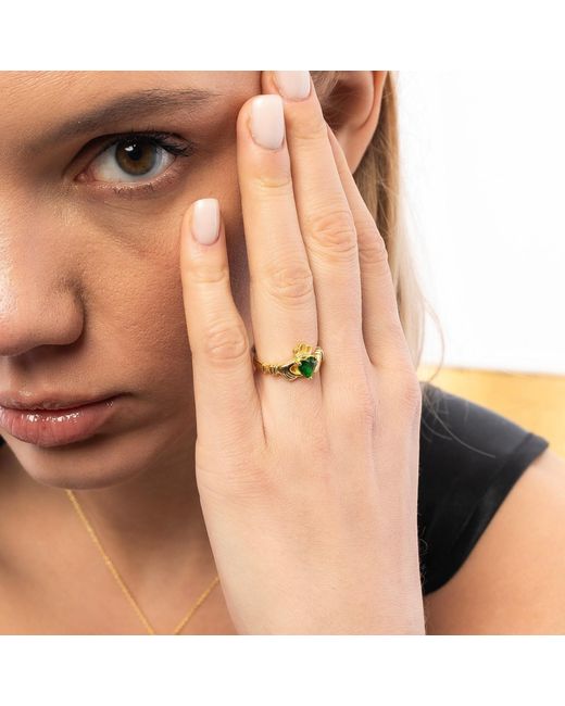 Spero London Metallic Sterling Claddagh Ring