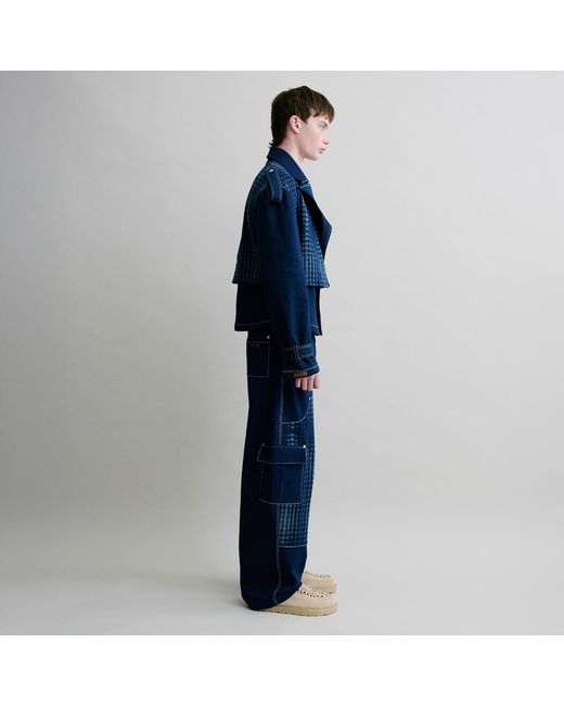 Luroq London Blue Graphic Panel Field Trousers