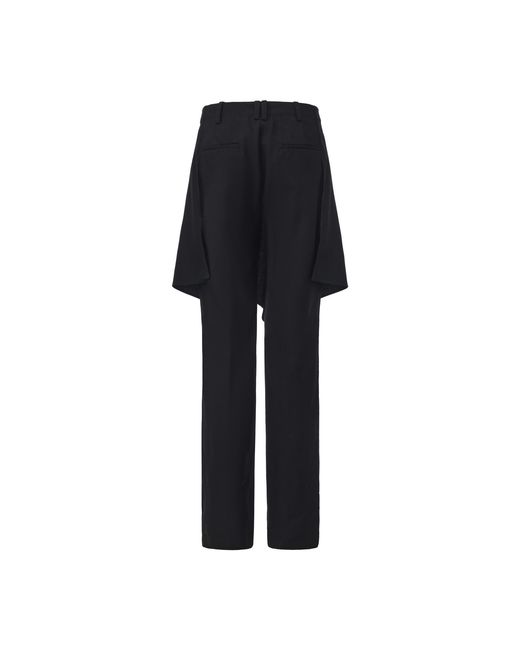 FRONT ROW SHOP Black Layered Skirt Trousers