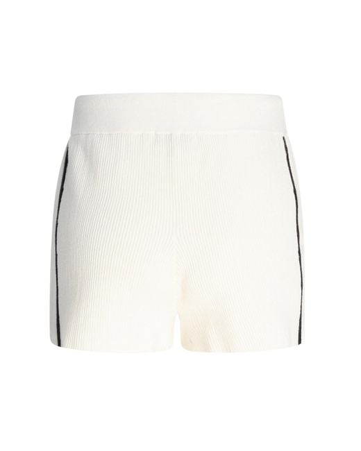 Circular Path White Neutrals Double Stripe Short