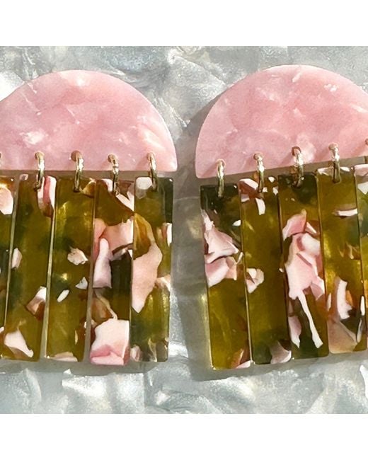 CLOSET REHAB Pink Fringe Earrings