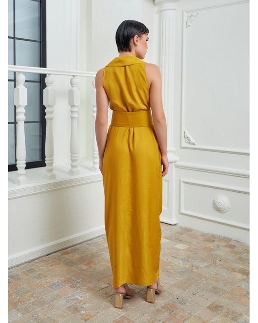 Lumina Eligma Yellow The Tuxedo Dress