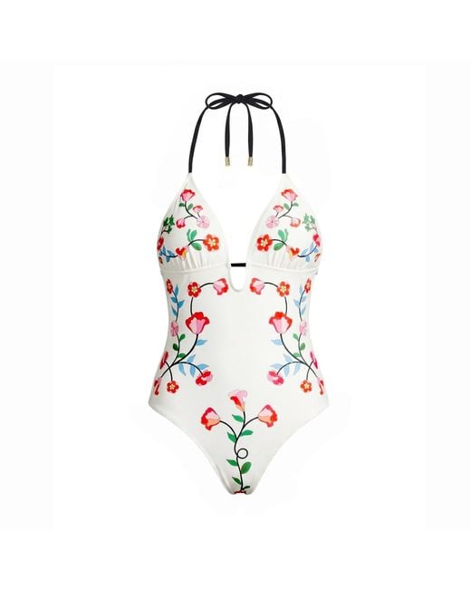 Jessie Zhao New York Black Noir Bloom Reversible One Piece Swimsuit