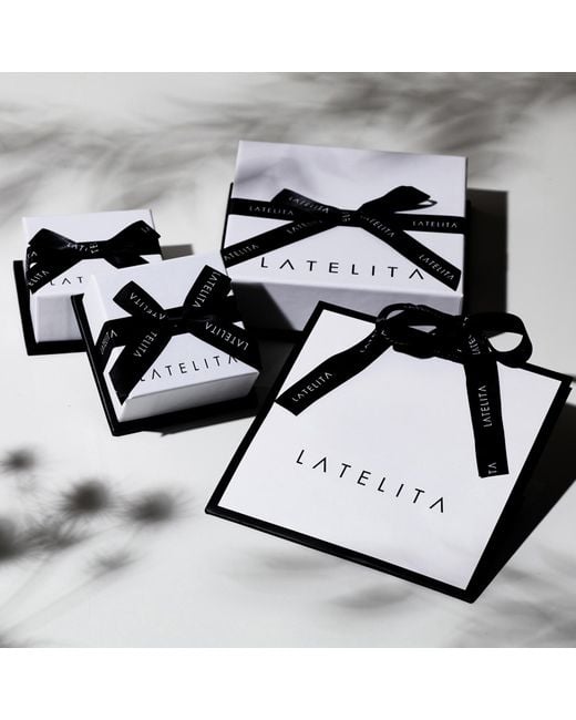 Latelita London Blue Flower Clover Lapis Lazuli Stud Earrings