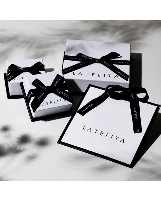 Latelita London Metallic Olivia Gemstone Bracelets Silver Emerald & White Cz