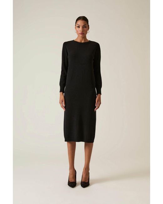 James Lakeland Black Knitted Midi Dress