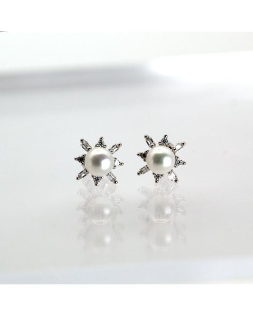 VicStoneNYC Fine Jewelry Metallic Pearl Stud Earrings