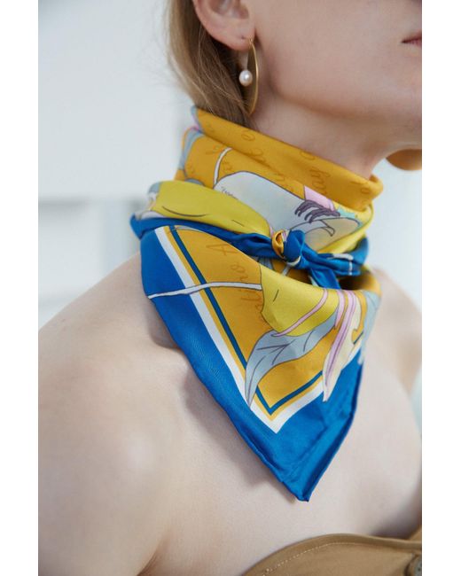 Lost Pattern Metallic El Amor Silk Bandana