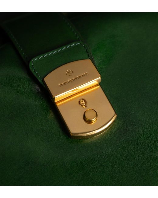Time Resistance Green Large Leather Doctor Bag