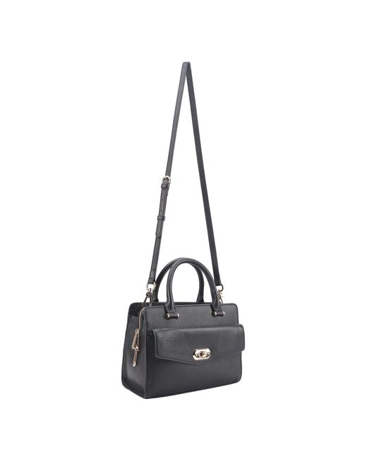 Paul Costelloe Black Eliza Leather Crossbody Bag