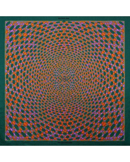 Otway & Orford Blue 'Infinity' Spotted Silk Pocket Square for men