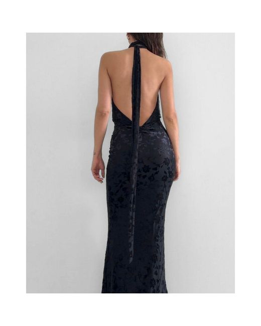 Alia Studio Black Moon Devore Velvet Maxi