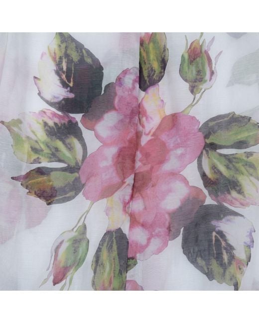 Modenaire Pink Floral Printed Mini Dress With Ruffle Layers And Tie Waist
