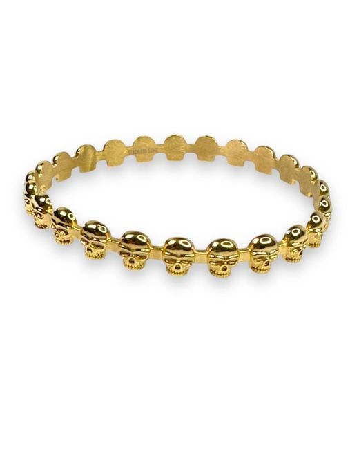 Jagged Halo Jewelry Metallic Eternity Skull Bangle