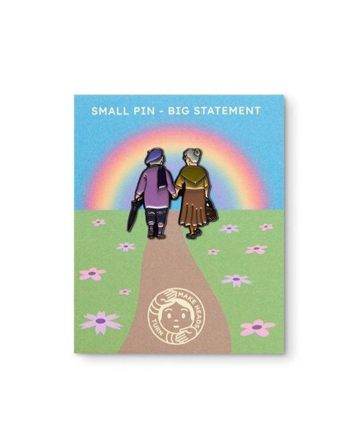 Make Heads Turn Multicolor Enamel Pin Side By Side Grandmas
