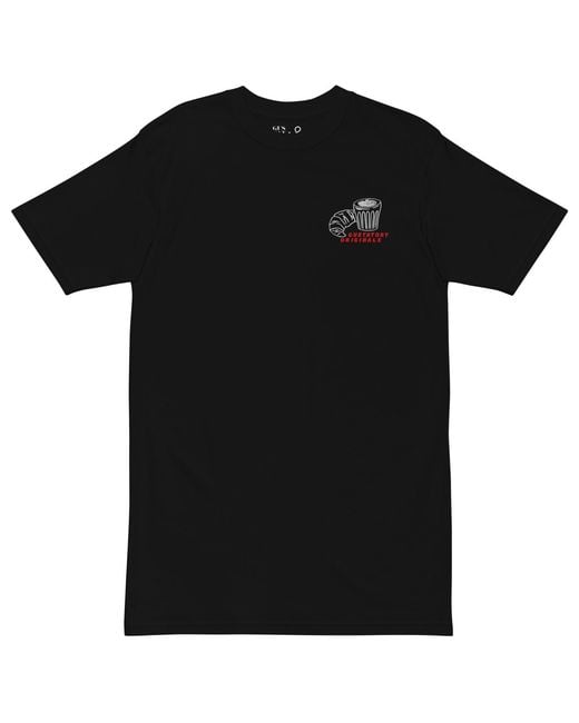 Anchor and Crew Black Gustatory Originals Postcards From Sunday Heavy Cotton Embroidered T-Shirt for men