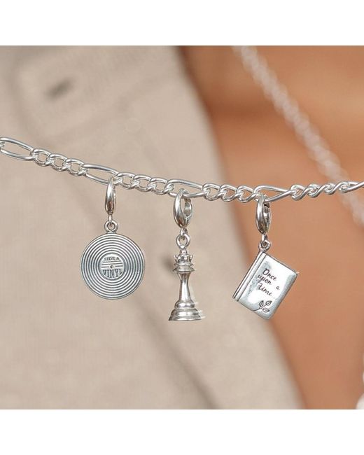 Lily Charmed Metallic Sterling Chess Piece Charm