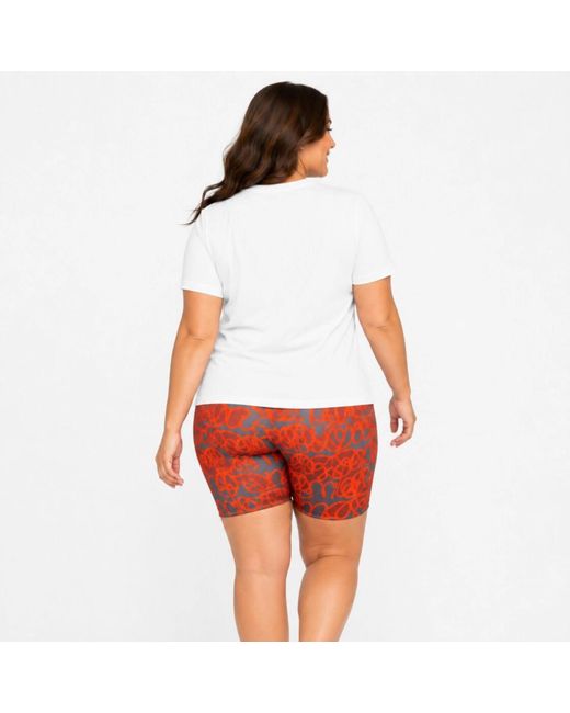 Chuks Collins Orange Tasou Print Shorts for men