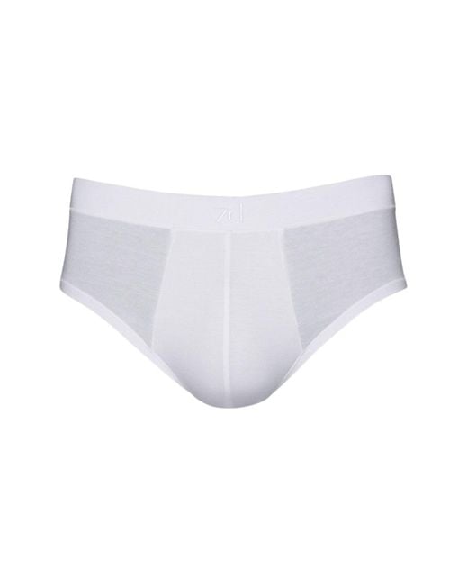 Zd - Zero Defects White Track Brief Organic Cotton for men