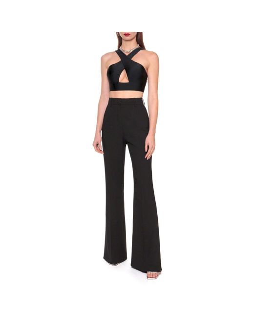 AGGI by HALEWSKI Black Camilla Neutral Flared Trousers -Long