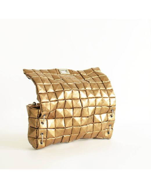 Monade Metallic Pouch Bag Shine Bronze