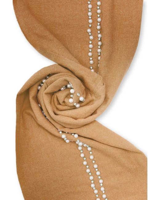 James Lakeland Natural Pearl Camel Scarf