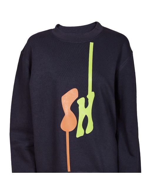 SOHUMAN Blue Tarj Organic Cotton Sweatshirt