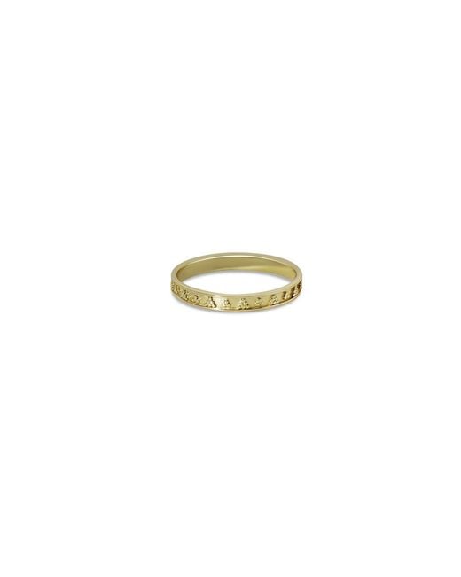 Argento Vivo Metallic Triangle Bead Ring