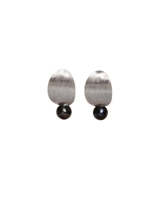 Silver Moon Multicolor Pearl Night Sterling Earrings