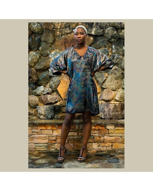 DHARA SHETH DUBAI Black Shadow Of Sequin Shimmer Short Kaftan Party Dress