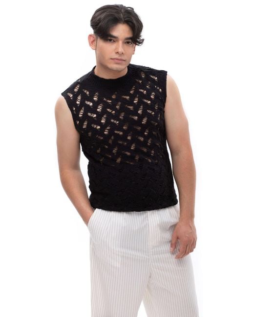 Maison Bogomil Black Raw Line – Sleeveless Top for men