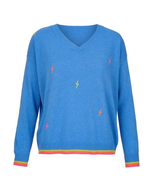 At Last Blue Cashmere Mix Sweater