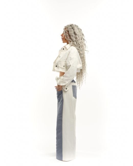 Clothes by Locker Room White Cropped Denim Jacket