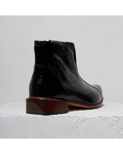 Mafalda Black Bianca Patent Leather Boots