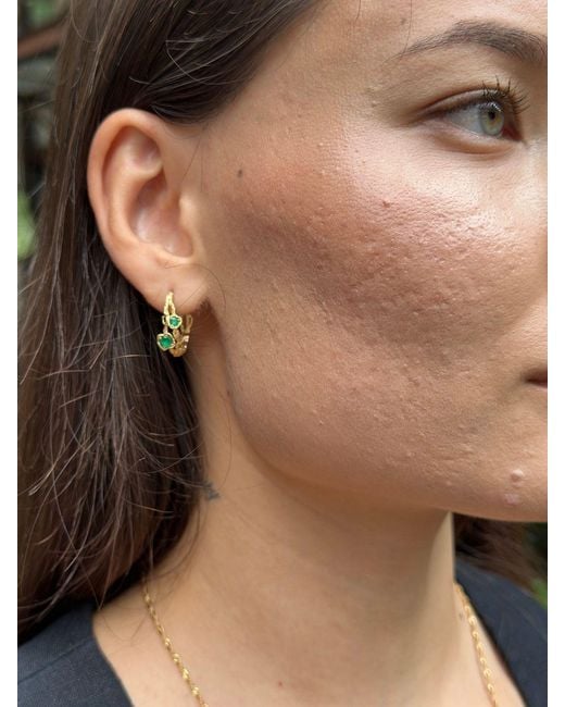 Claire Hill Designs Metallic Chalcedony Twisted Branch Hoops