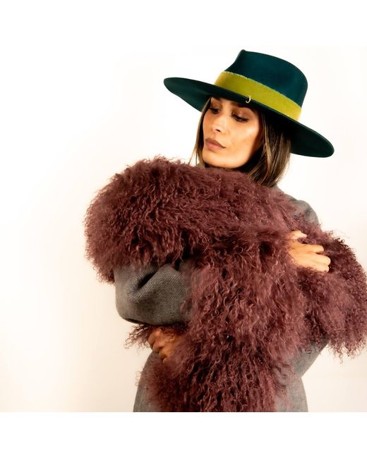 Shaded the Label Green Trebah Peacock Fedora Hat