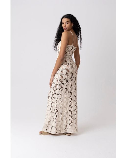 Amy Lynn Natural Neutrals Sylvia Crochet Maxi Dress