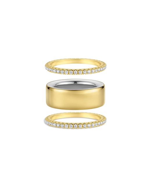 SET & STONES Metallic Aurora Smart Ring Stacking Set