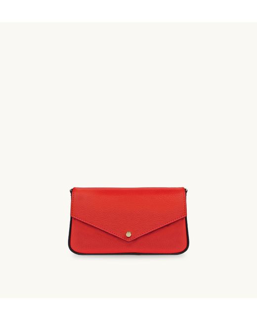 Apatchy London Red The Munro Scarlet Leather Shoulder Bag