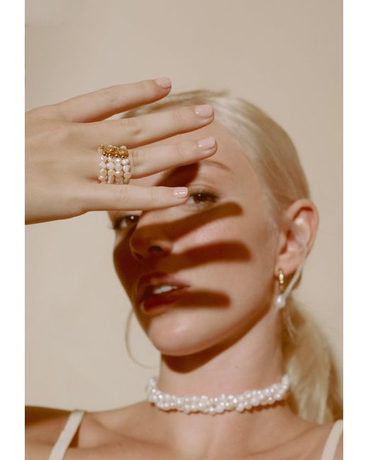 Lavani Jewels White Hana Pearl Ring