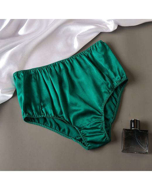 Soft Strokes Silk Green Set Of Two Pure Mulberry Silk French Cut Panties