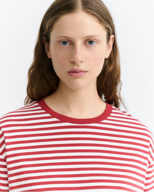 Thinking Mu Red Long-Sleeve Striped Emily T-Shirt