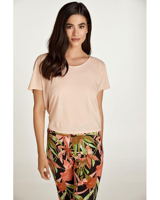 Conquista Natural Dusty Drape Back Top