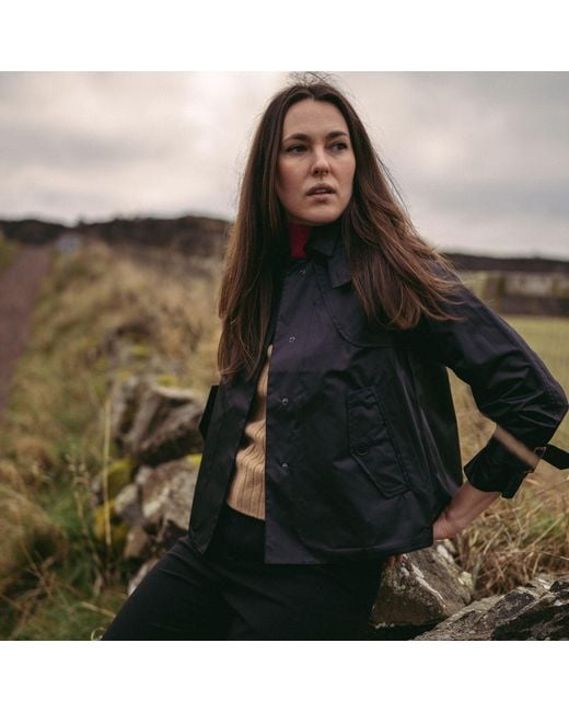 BEIRA Black Amelia Cropped Waterproof & Windproof Trench Jacket With Detachable Hood