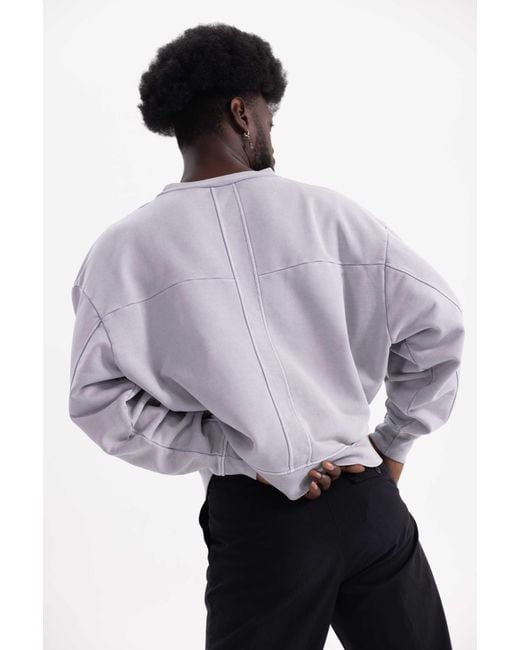 Achilles and the Tortoise Purple Logo Crewneck for men