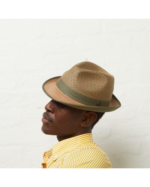 Dasmarca Hats Brown Dasmarca Enzo Opal Multi Coloured Summer Trilby Packable Hat For for men