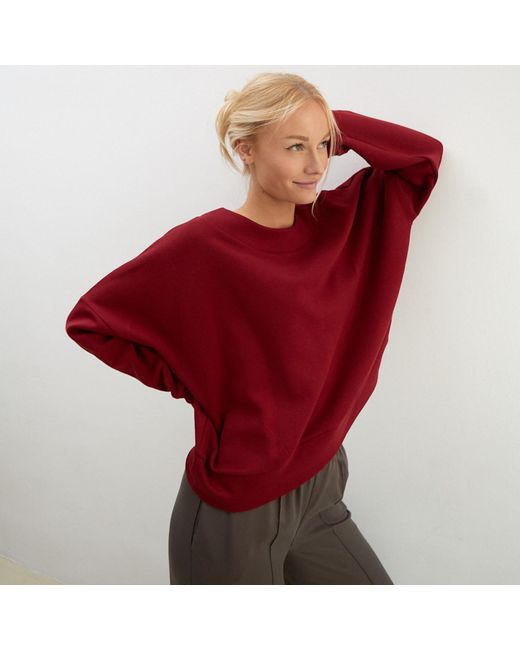 Meijerhof Red Melina Sweatshirt Burgundy Cropped Oversized