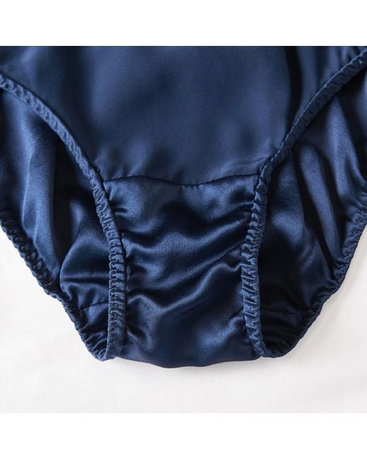 Soft Strokes Silk Blue Set Of Two Pure Mulberry Silk Bikini Pantie