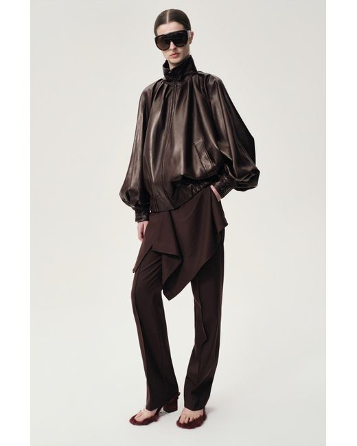 FRONT ROW SHOP Purple Layered Skirt Trousers Rum