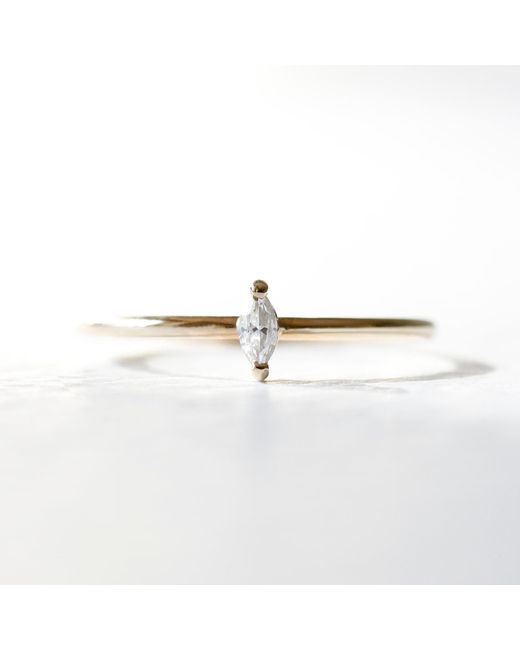 Lee Renee Metallic Moissanite Marquise Ring